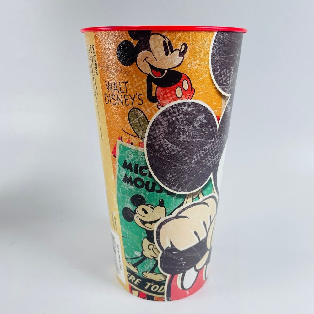 6 Disney Mickey Mouse 32oz Plastic Party Cups Vintage Comic Tumbler Designware - Picture 6 of 8
